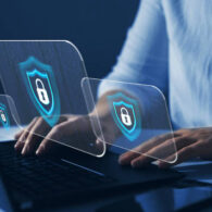 istockphoto-1350595566-612x612 Cyber security firewall interface protection concept. Businesswoman protecting herself from cyber attacks. Personal data security and banking